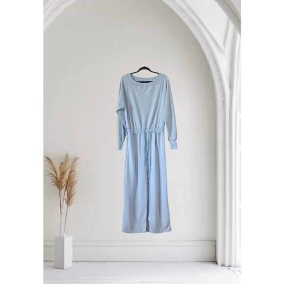 Light Blue Romper Jumpsuit Size Large - Picture 1 of 9